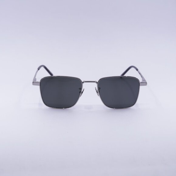 Saint Laurent SL529 002 Sunglasses Silver Square Frame, Grey Lenses main image 10